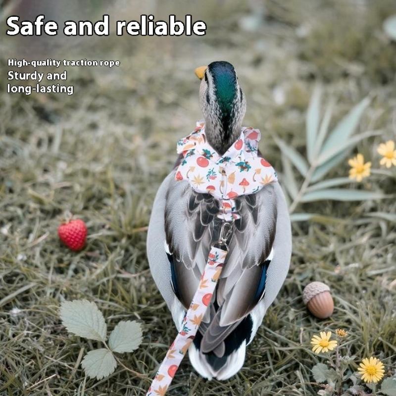 New 1/2Pcs Cute Cartoon Fashion Chicken Duck Vest Diaper Hen Belt Pet Traction Rope Set Comfortable Leads Pet Poultry Supplies