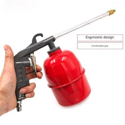Zinc Alloy Pneumatic Car Engine Cleaning Tool Red Pot Gray Engine Oil Channel Cleaning Tool Water Vapor Boosted Cleaning