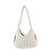 Checked cloud bag fashionable single shoulder portable dumpling bag large capacity down cotton underarm women's bag