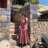 Holiday Style Dress Summer French Dopamine Sweet Plaid Halter Sling Long Skirt Niche Waist and Thin