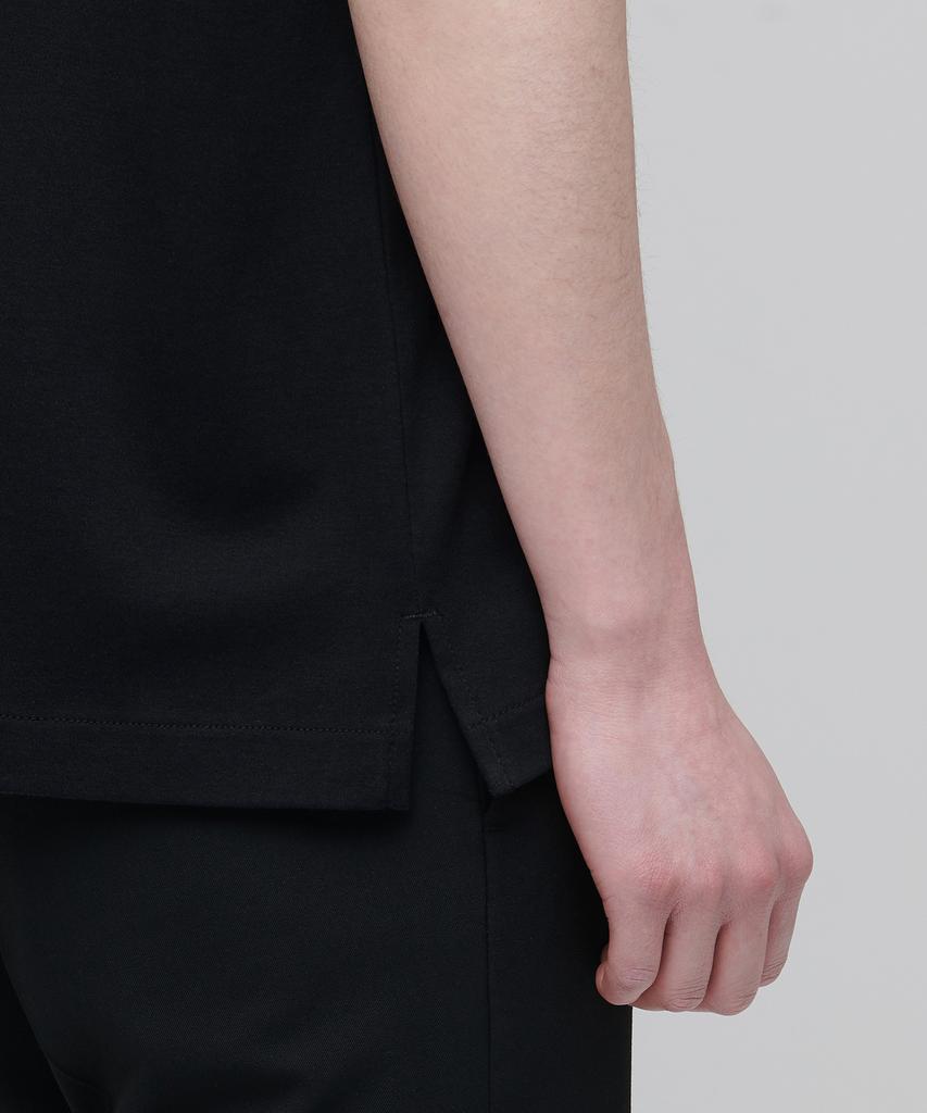 MUSINSA STANDARD Open Collar Polo Shirt [Black]