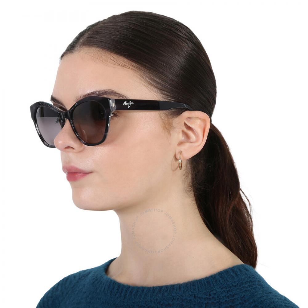 Maui Jim Kila Neutral Grey Browline Ladies Sunglasses Gs819 02a 54