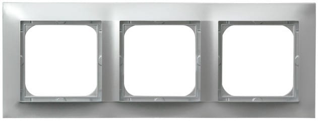 Cornice tripla in argento Impression