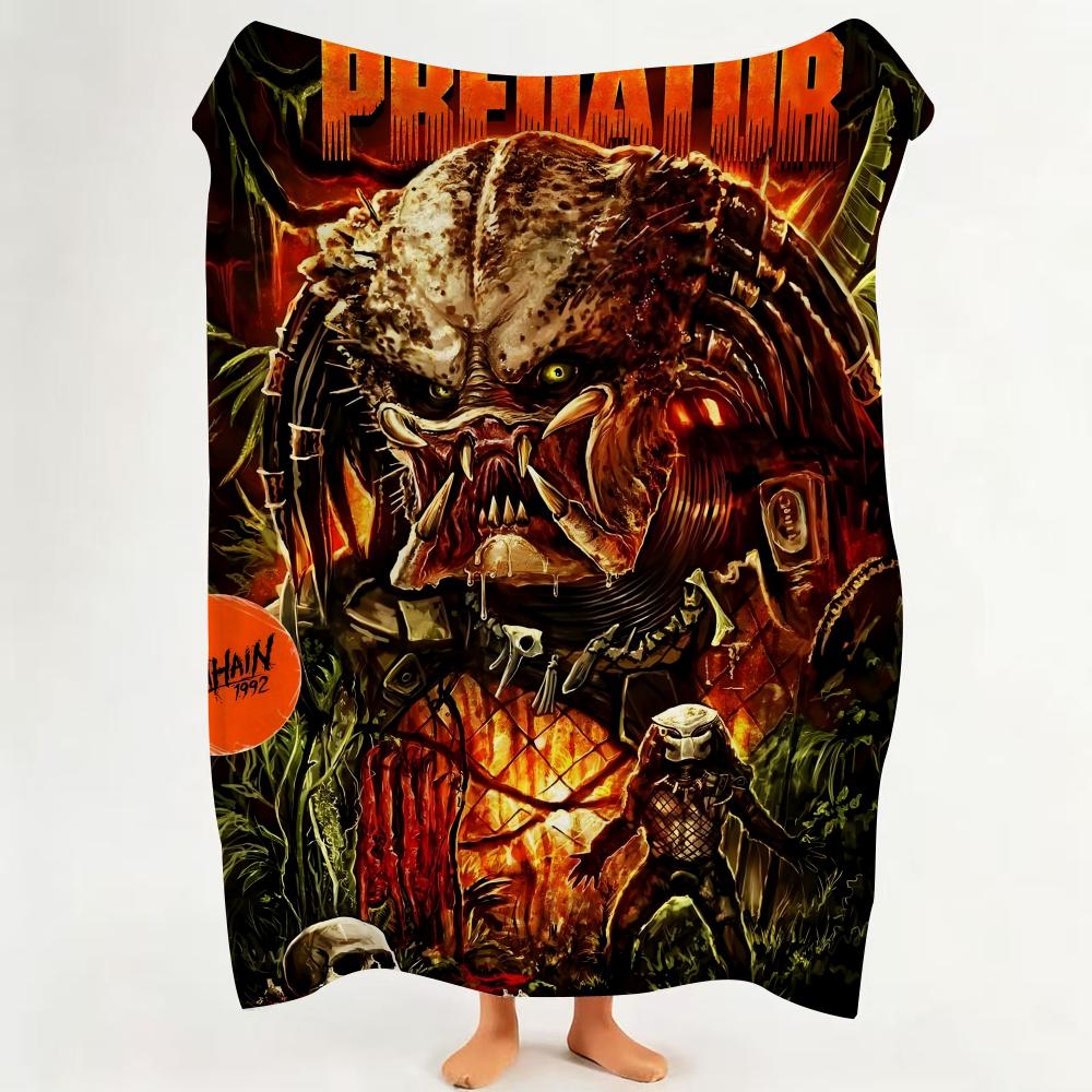 Movie P Predator Throw Flannel Throw Blanket Suitable for Sofa,Living Room,Bedroom