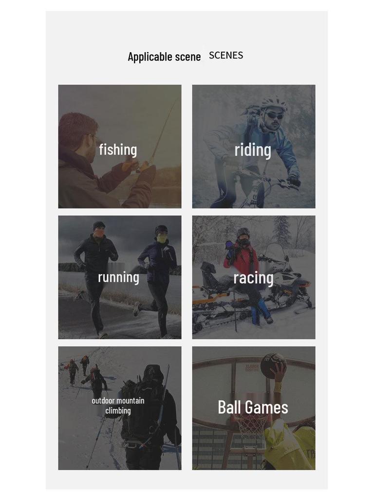 Velvet Lined Reflective Ski Mask and Neck Guard for Autumn/Winter Riding