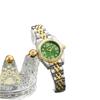 Ladies' New Round Large Dial Steel Strap Quartz Watch Fashion Emerald Hand Chain Necklace Ring Earrings Temperament Versatile Ho