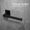 Black Wall Mounted Rack Toilet Roll Paper Holder Bathroom Tissue Rack Storage Shelf