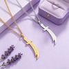 Collares de Espada Árabe para Hombres Mujeres Color Acero Acero Inoxidable Musulmán Islam Cuchillo Colgante Cadena Hombres Joyería Islámica