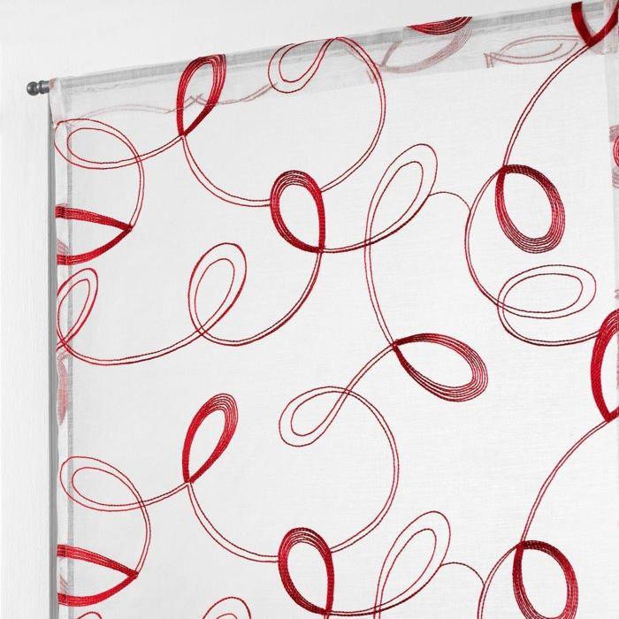 Voilage - EDEN - Hoop - 60 x 90 cm - Rouge - 100% polyester