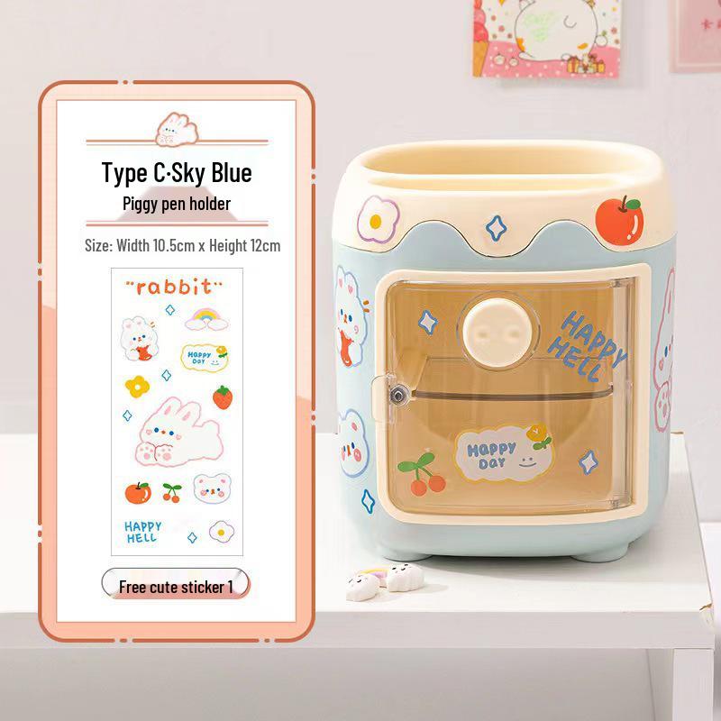 Multifunctional Cute Cartoon Pen Holder for Kids - Desktop Storage Box