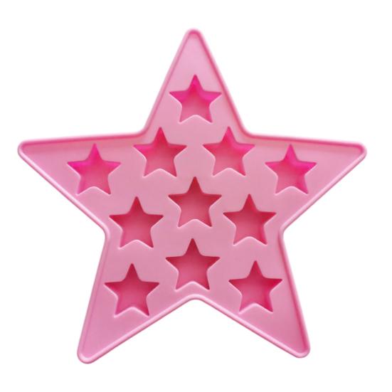 Star-Shaped Silicone Ice Cube Tray Food-Grade Flexible Mold for Ice Candy Chocolate Easy-Release Dishwasher Safe Creative Baking Tool