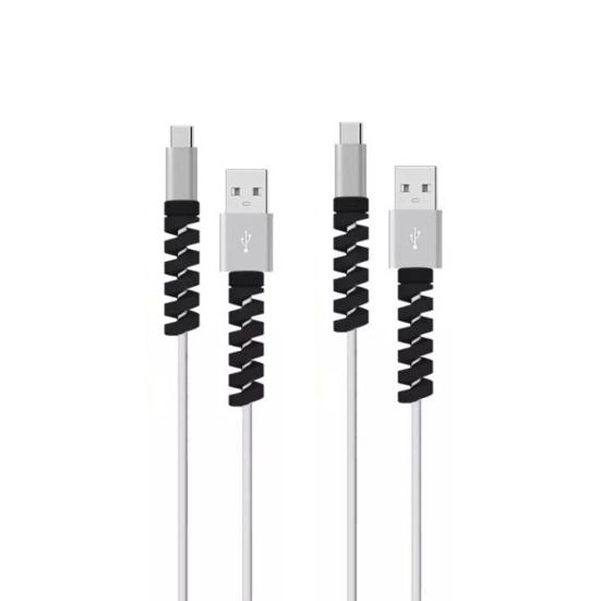 Universal Silicone Spiral USB Charge Cable Cord Protector Saver Cover for iPhone