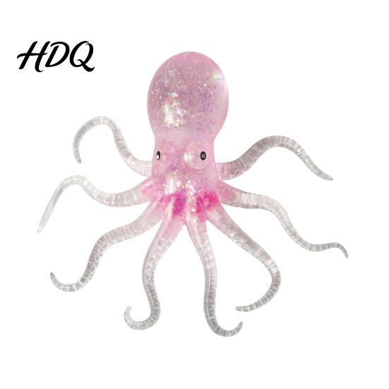 Handheld Stress Reliever Mini Glitter Octopus Squeeze Toy, Simulated Relief Sea Animal Fidget Toy Soft Shaped for Relaxation