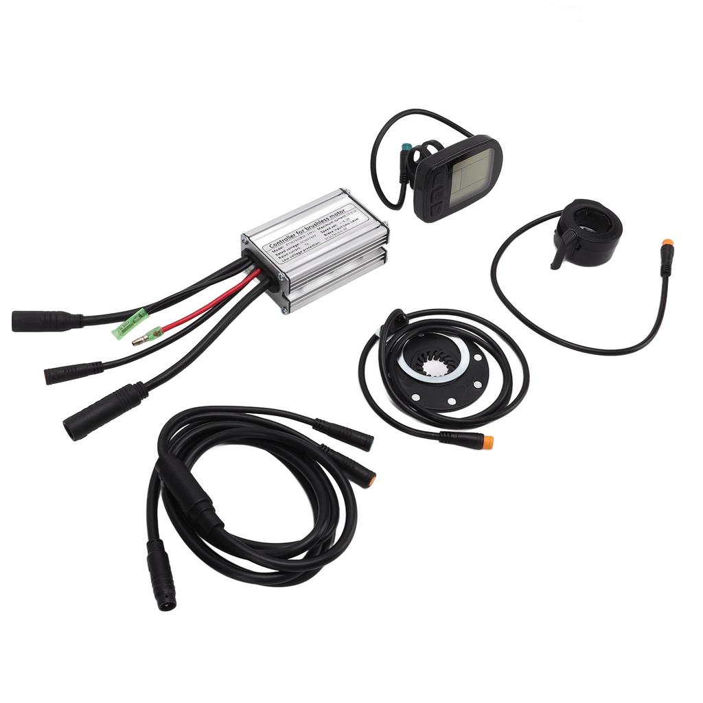 Electric Bicycle Modification Kit LCD5 Display Meter 15A Metal Case Controller 1 To 2 Cable Bike DIY Modified Set