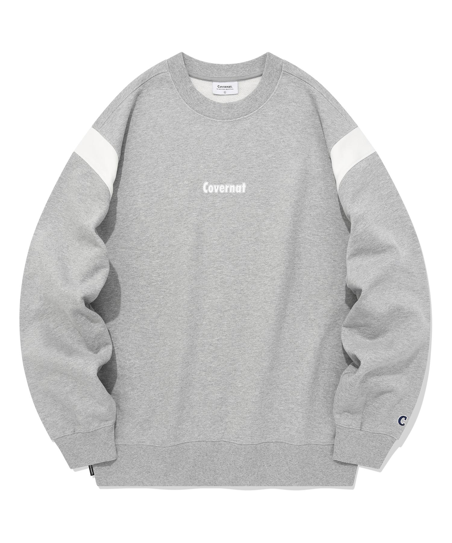 Covernat Уютная толстовка в стиле varsity с логотипом, меланжево-серый Melange Gray/M