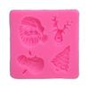 Miniowl-diy Baking Fondant Liquid 3d Silicone Cake Mold Christmas Snowman Decorative Tree Silicone Mold