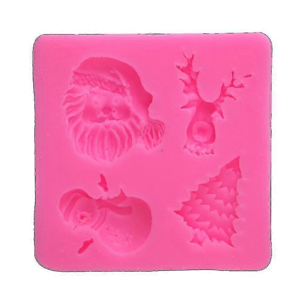 Miniowl-diy Baking Fondant Liquid 3d Silicone Cake Mold Christmas Snowman Decorative Tree Silicone Mold