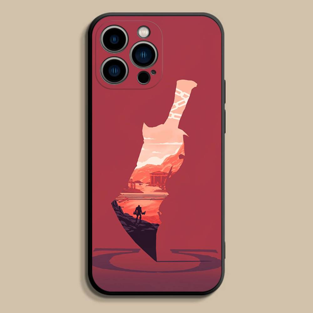 Game G-God of W-War Game Phone Case For iPhone 17,16,15,14,13,12,11,Pro,Max,Plus,E,SE4,Air,Mini Black Soft Cover