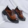 Italian Oxford Shoes for Men Lace Up Oxfords Designer Men Leather Dress Shoes Round Toe Men's Party Formal Classic Derbies Shoes
