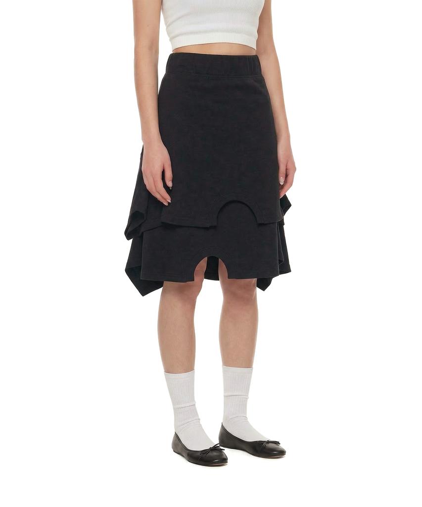 Trunk Project Upside-Down Midi Skirt_Black