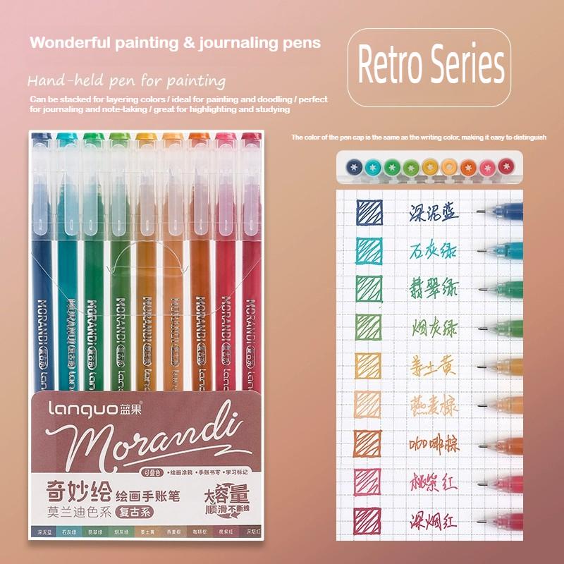 Languo 216 Colori Penna Manuale Multicolore 1,0 mm Colore Morandi Set di Penne Gel e Pennarelli Cancelleria Ufficio Forniture Scolastiche