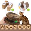 Cats Accordion Toy Foldable Cat Scratch Board with Bell Ball Portable Changeable Cat Scratcher Toy for Indoor Cats Anxiety Relief Exercise
