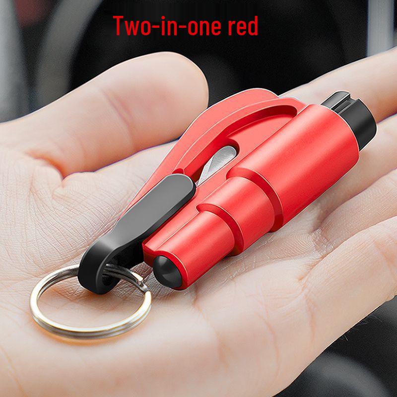 3-in-1 Safety Tool: Whistle, Car Window Breaker, Lifesaving Hammer Keychain