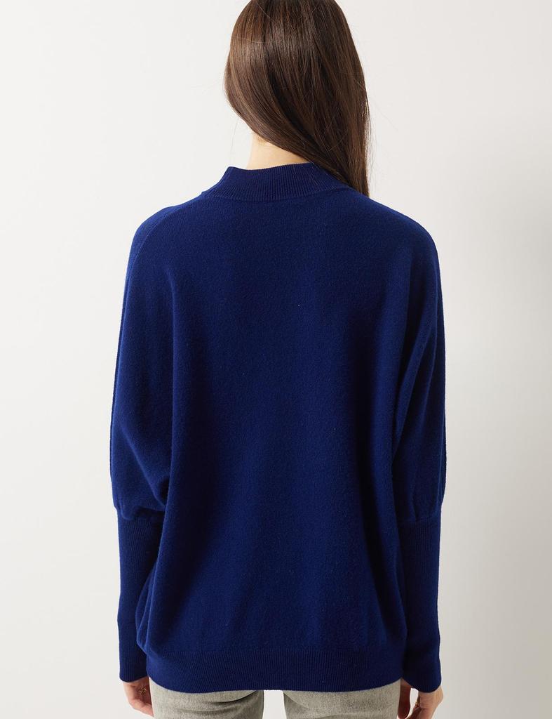 Women's High Neck Batwing Sleeve Knit Wool Sweater - Cozy Winter Style