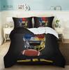 Copripiumino Calcio King Queen Size Set Biancheria da Letto Gioco Rugby Per Ragazzi Adolescenti Uomini Appassionati di Sport Atleti Copripiumino in Poliestere