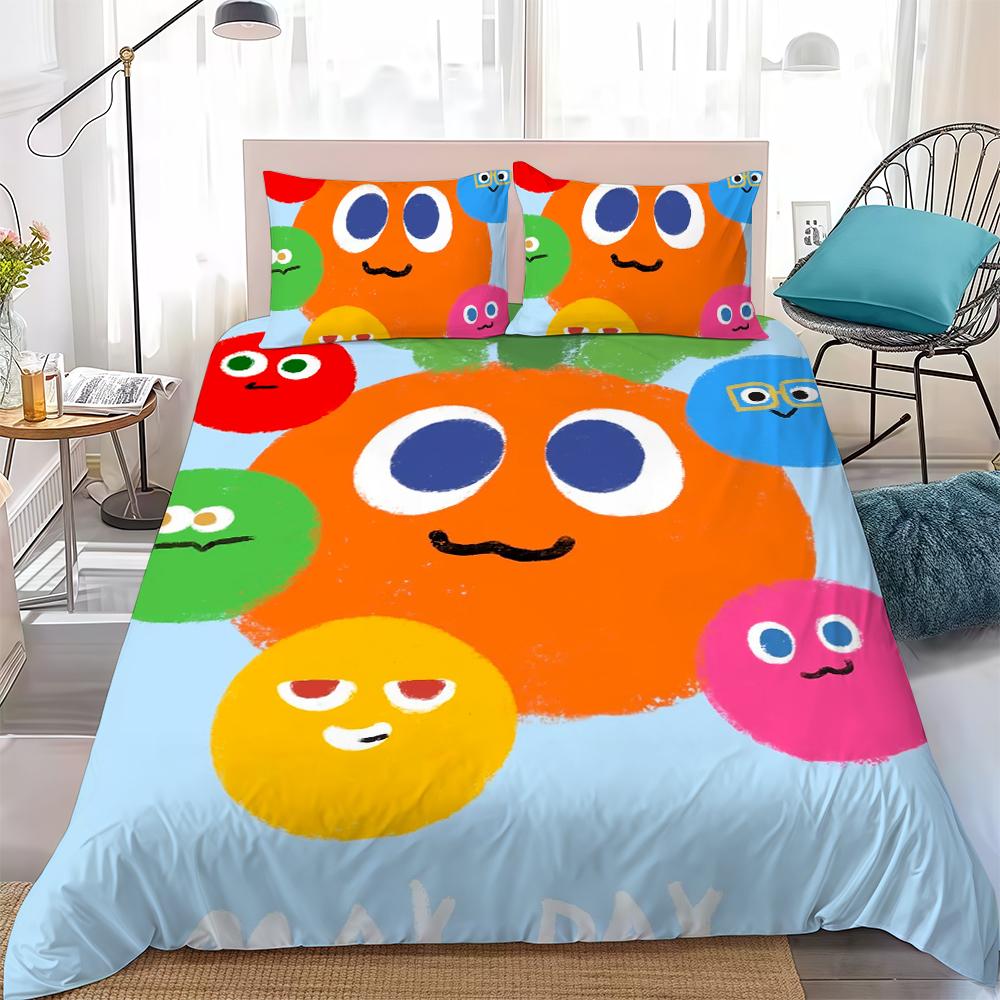 Cute M-Mojos C-Carrots Duvet Cover Set Home Style Bedding Soft Laundry Bed 3 Piece Set Student Dormitory Gift