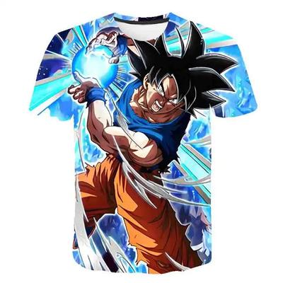 Summe T-Shirt 3D Goku Vegeta Druck Harajuku Mode Kurzarm Casual Top