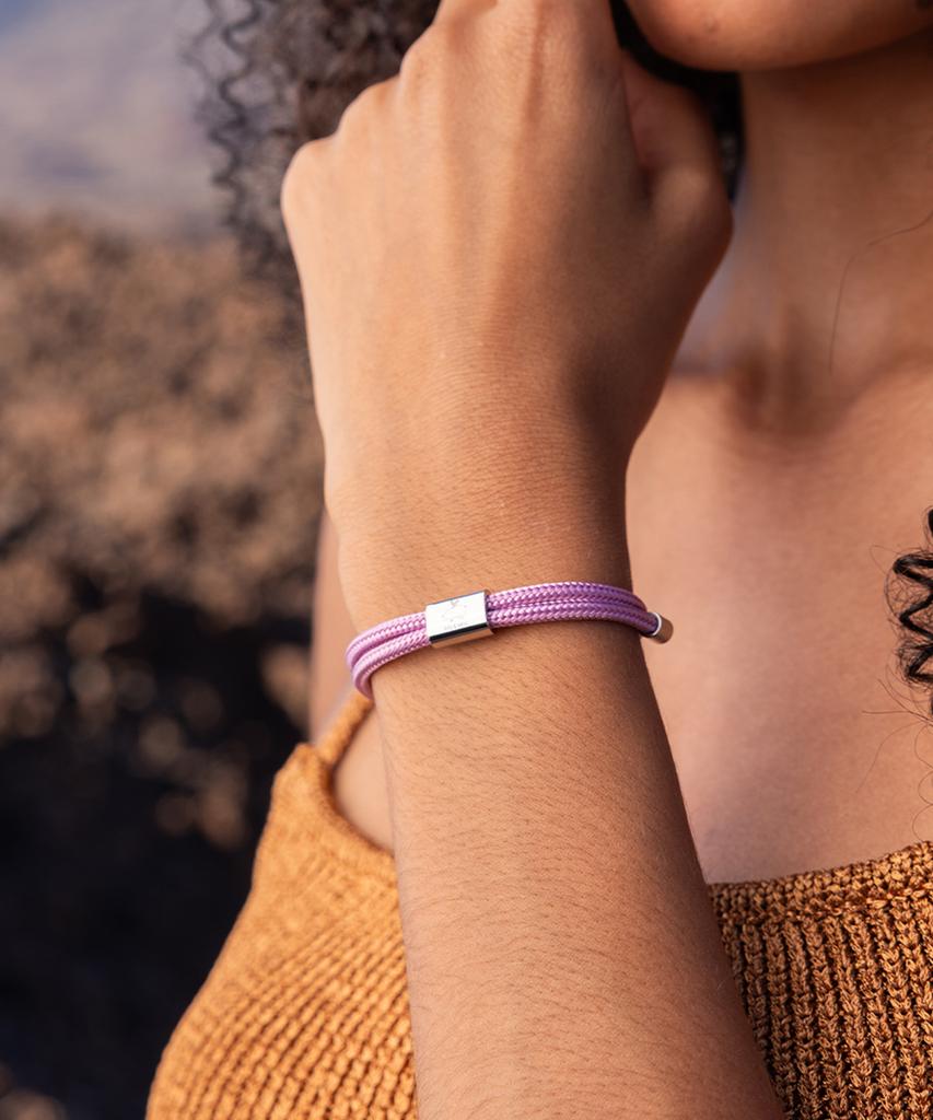 Pig&Hen (Women'S) Little Louise Bracelet - Lilac Purple X Silver