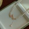 925 Sterling Silver Butterfly Pearl Necklace For Women Bow Engagement Fine Jewelry Wedding Party Birthday Gift Dropshipping