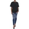 T-shirty OFF WHITE Męskie Czarny Okrągły Dekolt Umiarkowany OWAA029R187700081040