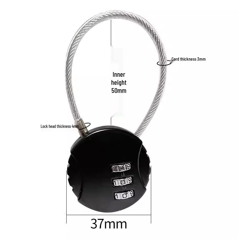 Mini Steel Wire Padlock for Gym, Backpack, Luggage, and Helmet