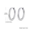 Wind stainless steel geometric large plain ring earrings plated with 18k gold simple earrings women's multi-specification 2mm, 4mm