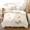 Princess Duvet Cover Sets Bedding Cover Full Size Reactive Printing Fashion Girl Beautiful Butterfly Cartoon Bedlinens Set Pink