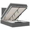 Cadre de lit avec matelas - Maison Exclusive - 120x190 cm - Tissu gris foncé - Rangement sous le lit