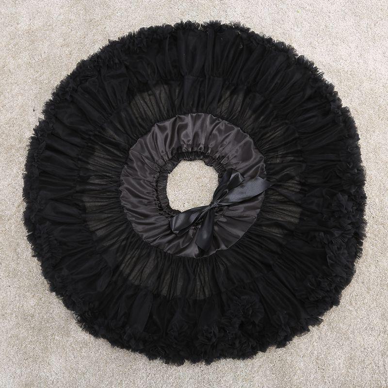 

45 см ультра-пушистая юбка в стиле Лолита из зефира: Мягкая газовая нижняя юбка с облачной поддержкой чёрный