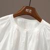 Bestickte Babydoll-Bluse im französischen Stil