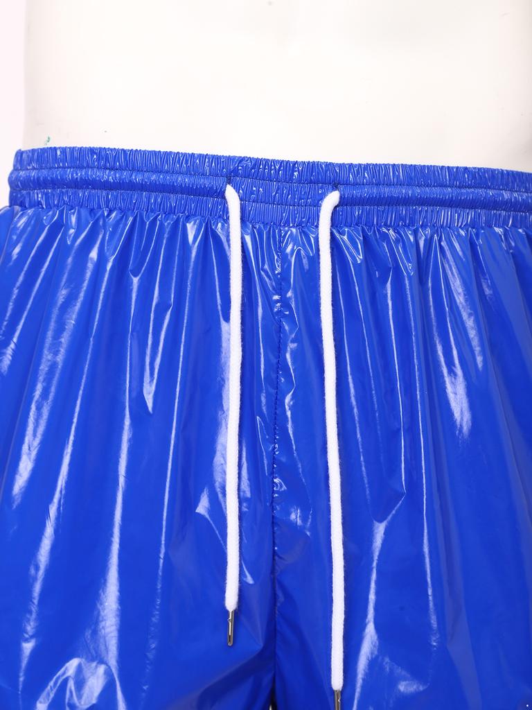 Herren Zweilagige Badeshorts Kordelzug Elastischer Bund Wasserdicht Fitness Schwimmen Sportshorts