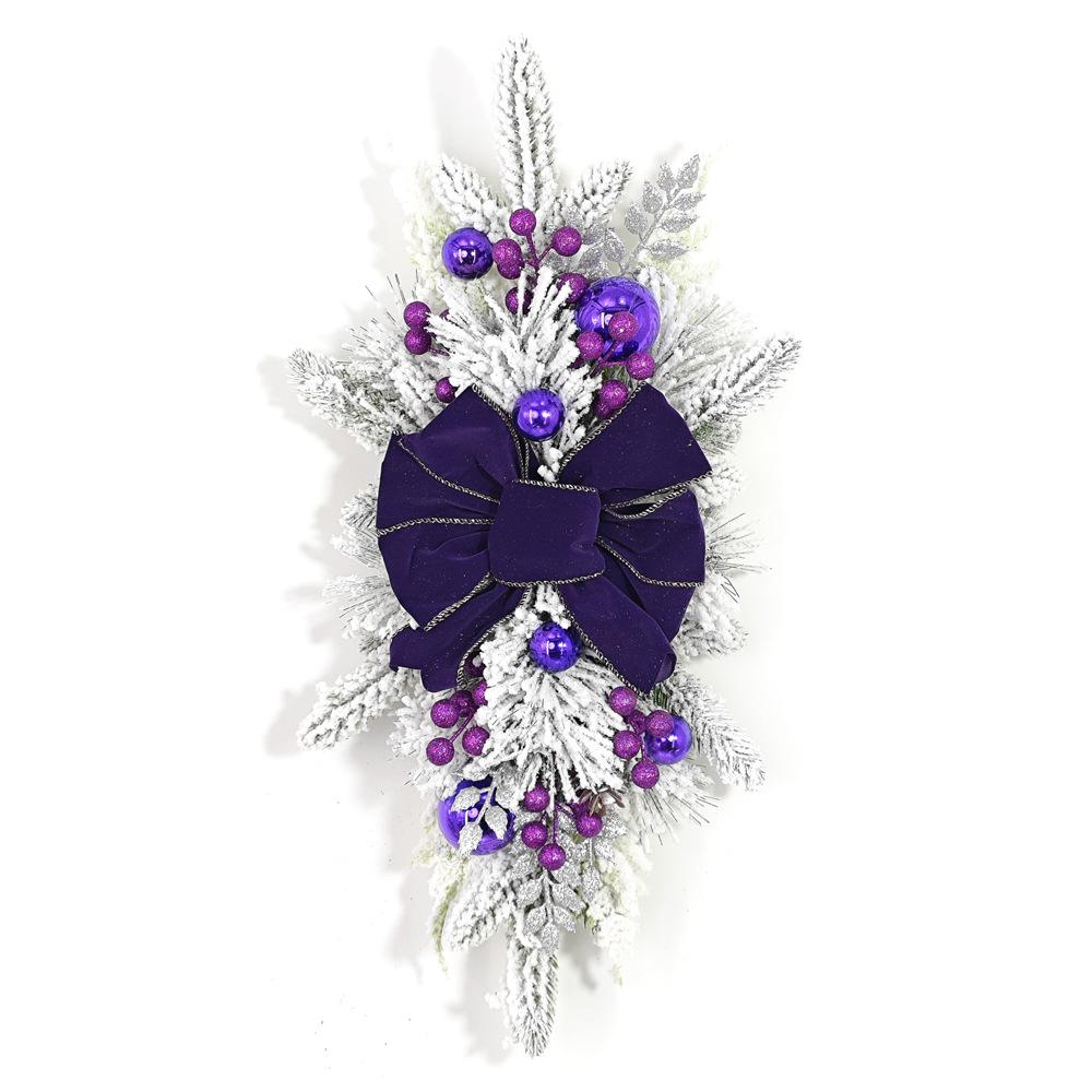 1PC Christmas Stairway Wreath Candy Cane Artificial Wreath Window Hanging Rattan Home Christmas Decoration New Year 2024 Navida