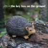 Animal Key Box Outdoor Animal Statue Key Hider Squirrel Hedgehog Frog Hidden Key Holder for Garden Front Porch Decor