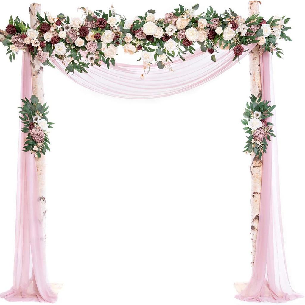 Outdoor Wedding Arch Flower Decoration Simulation Flower Welcome Flower Wedding Scene Arrangement Opening Pendant Simulation Flower 4 Pieces