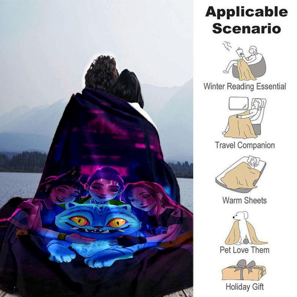 1pc Hunter X Kopo group Themed Flannel Blanket Suitable for Bed, Home Decor, Graduation Gifts, Easter, Back to School, Christmas, All Season Use