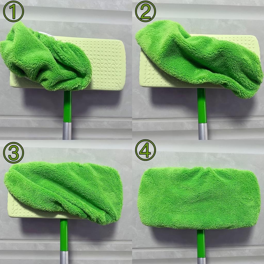 Strong Grip Mop Refills Microfiber Pad for Flat Mop Washable & Reusable Streak-Free Cleaning Cloth for All Floors