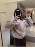 Women's 100% Wool Hooded Sweater - Soft, Fluffy, Casual, Loose Fit, Solid Color Pullover
