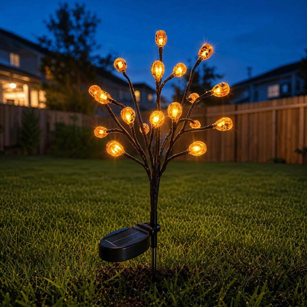 Auto On/Off Solar Garden Lights Waterproof Halloween Lights Solar Garden Stake Lights Lawn