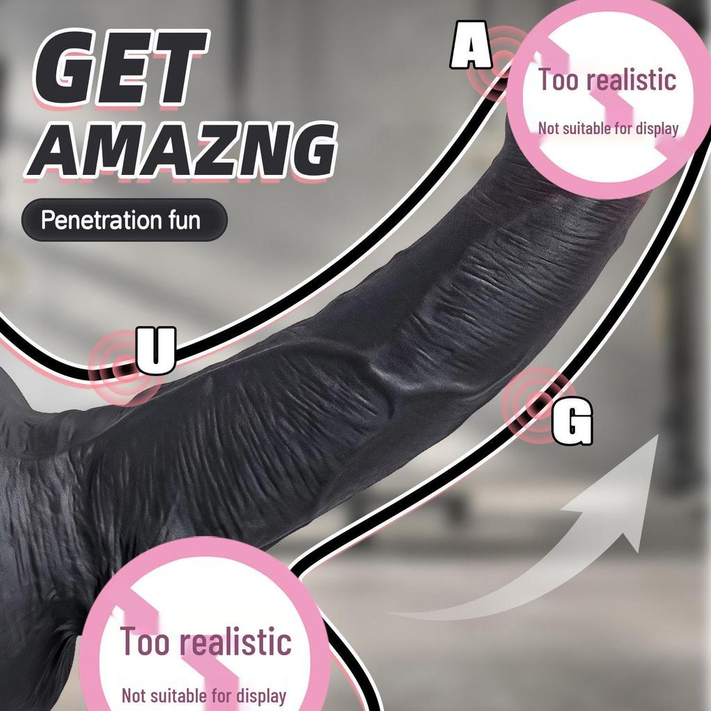 Realistic Silicone Foreskin Penis Female Masturbator