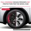 4PCS 19 Inch Wheel Cover for Tesla Model Y 2020-2024 Automobile Hubcap Replacement Petal Style Wheels Cover Full Rim Caps